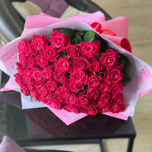 51 розовая роза в Керчи