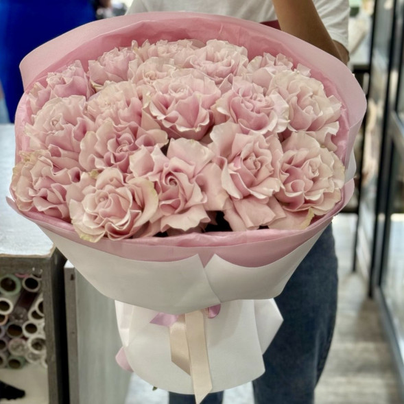 Букет 9 французких нежно-розовых роз в Керчи