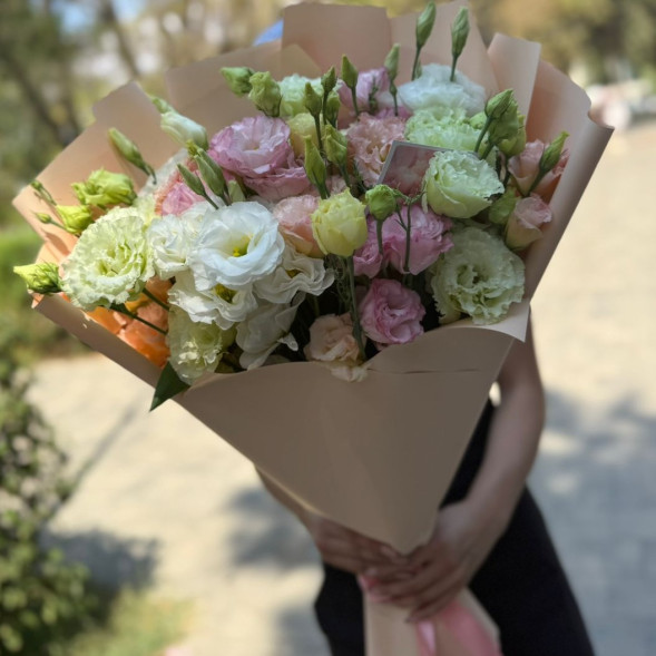 Букет из эустом Летнее утро в Керчи